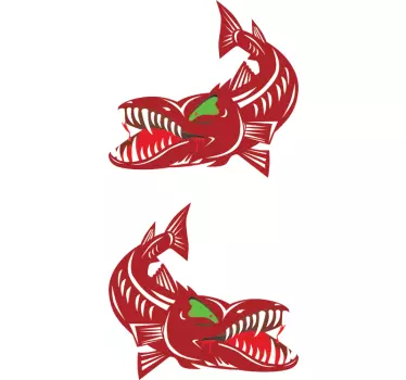 éhes barracuda matrica - TenStickers