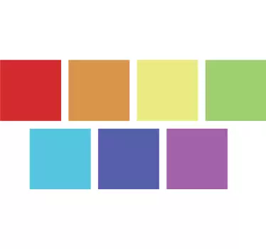 Színes négyzetek matrica - TenStickers