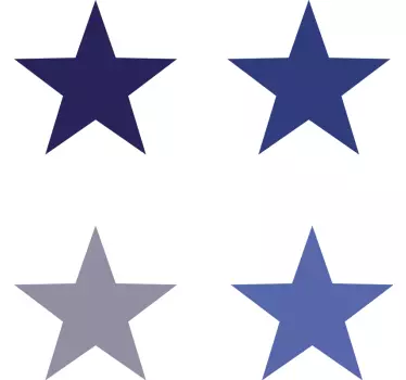 Kék csillag dekoratív matricák - TenStickers