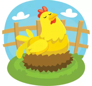 Tojótyúk matrica - TenStickers