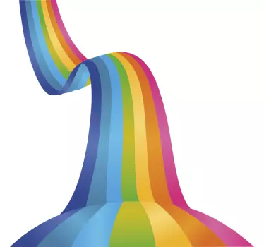 Szivárvány hullám dekoratív matrica - TenStickers