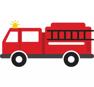 Tűzoltóautó fali matrica - TenStickers