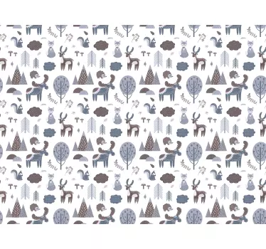 Skandináv állatok matricák bútorokhoz - TenStickers