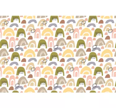 északi szivárványmintás matricák bútorokhoz - TenStickers