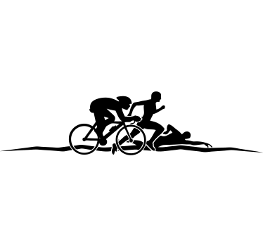 Triatlon sziluett matrica - TenStickers