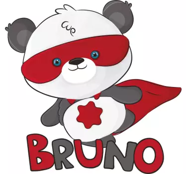 Szuperpanda szuperhős matrica - TenStickers