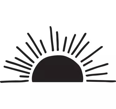 Minimalista nap fejtámla falmatrica - TenStickers