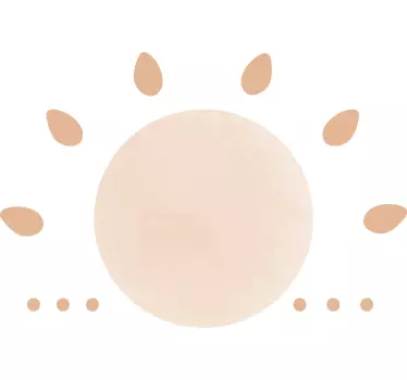 Absztrakt minimális nap természet matricák - TenStickers