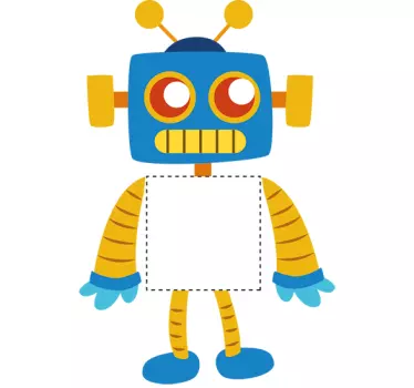 Gyerekek robot kapcsoló matrica - TenStickers