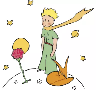 Kis herceg és rózsa falmatrica - TenStickers