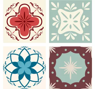 Vintage minta csempe matricák - TenStickers