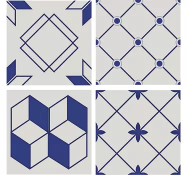 Geometriai formák csempe matricák - TenStickers