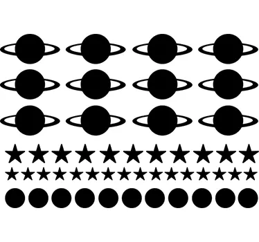 Csillagok és bolygók falmatricák - TenStickers