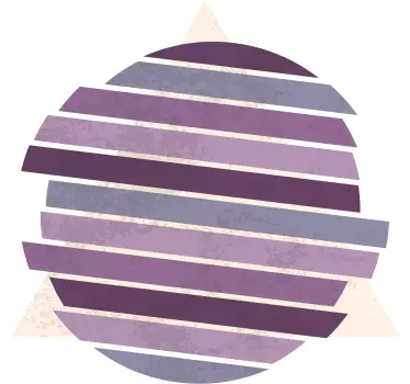 Geometriai kör alakú háromszög absztrakt falmatrica - TenStickers