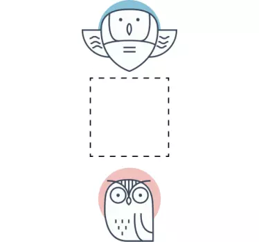 Madár és bagoly fénykapcsoló madár falmatrica - TenStickers
