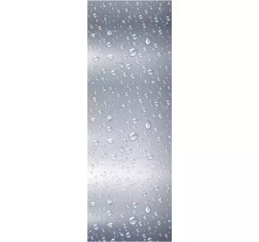 Matrica Hűtő vinilo textura gris con gotas - TenStickers