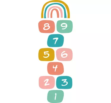 Játék matrica hoppá szivárvánnyal - TenStickers
