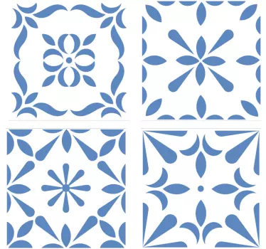 Portugál stílusú csempék matrica fürdőszobák - TenStickers