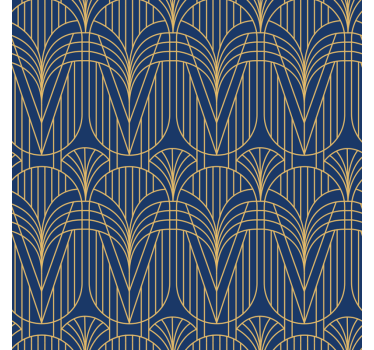 Nyomtatómatrica art Deco mintázat arany részletekkel - TenStickers