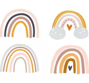 Matrica Gyerekszobák bohó szivárványok - TenStickers