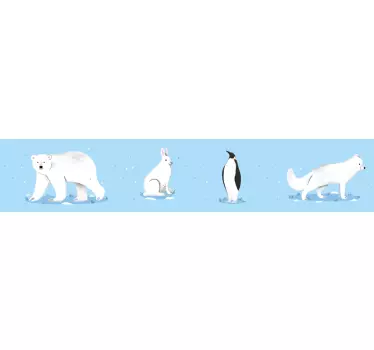 Határok matrica sarkvidéki állatok - TenStickers