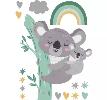 Matrica Gyerekszobák boldog koalák - TenStickers