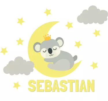Matrica Gyerekszobák alvó király koala - TenStickers