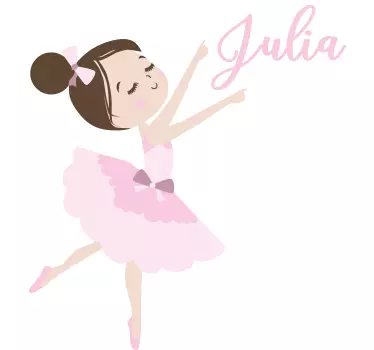 Illusztrációk matrica kis balerina - TenStickers