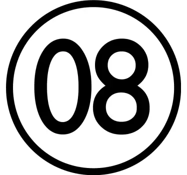 Kerekített szám Matrica Autók - TenStickers