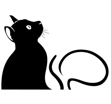 Macska laptop matrica - TenStickers