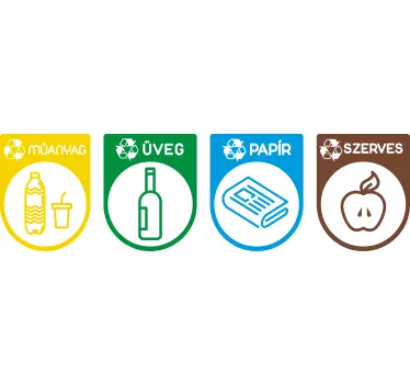 újrahasznosító csomag Matrica szemeteskuka - TenStickers