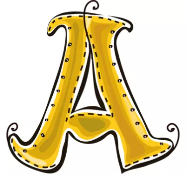A betű az ábécé gyerekek matricájáról - TenStickers