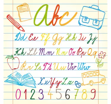ábécé notebook gyerekek matrica - TenStickers