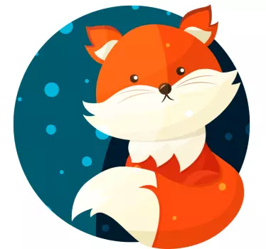 Aranyos róka rajz vadállat matrica - TenStickers