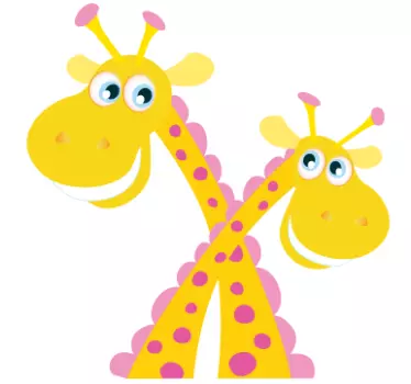 áthúzott zsiráf gyerekek matrica - TenStickers