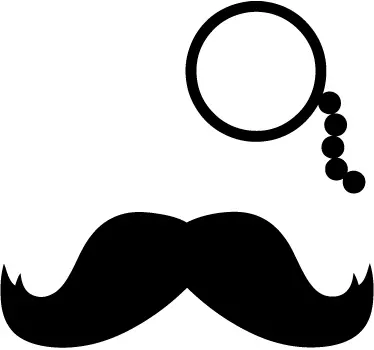 Bajusz és monokli wc matrica - TenStickers