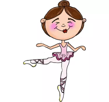 Balerina lány matrica - TenStickers