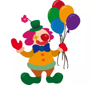 Bohóc lufi gyerek matricákkal - TenStickers