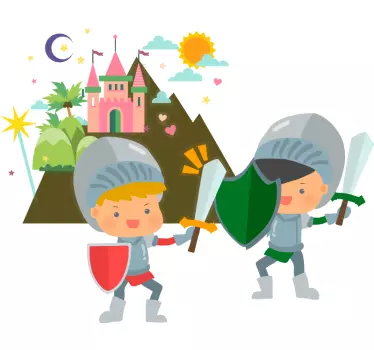Csecsemő lovagok falikép matrica - TenStickers