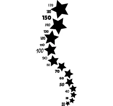 Csillagok magasság diagram matrica - TenStickers