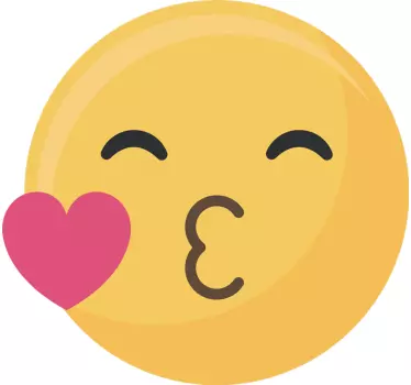 Csók smiley otthoni fal matrica - TenStickers