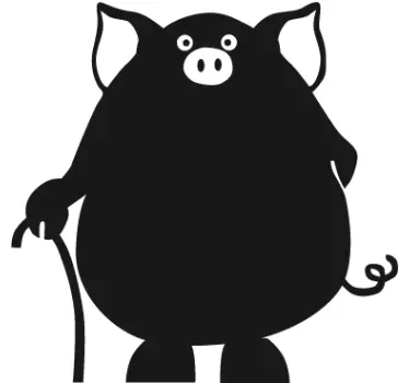Disznó palatábla fal matrica - TenStickers