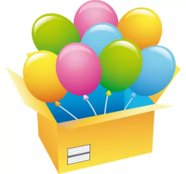 Doboz lufi gyerek matrica - TenStickers