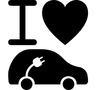 Elektromos autó jármű matrica - TenStickers