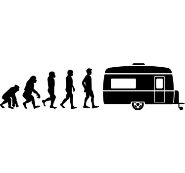 Emberi evolúció lakókocsi matricává - TenStickers