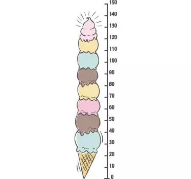 Fagylalt torony magasság diagram matrica - TenStickers