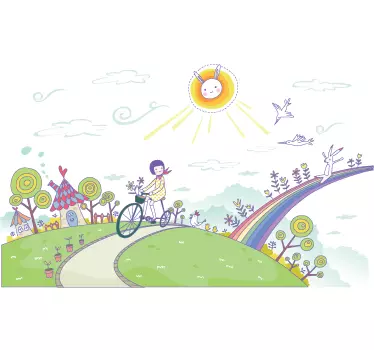 Fantázia bolygó gyerekek matrica - TenStickers