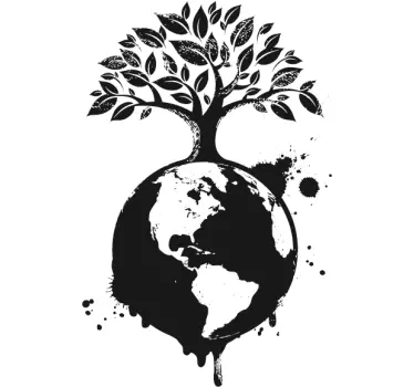 Globális fa fal matrica - TenStickers