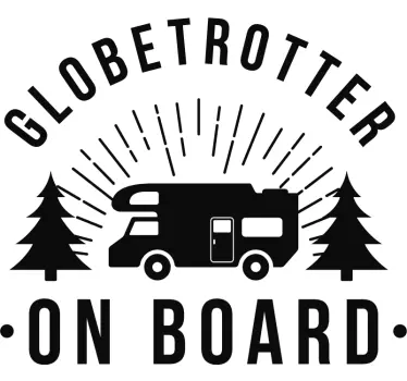 Globetrotter a jármű fedélzetén matrica - TenStickers