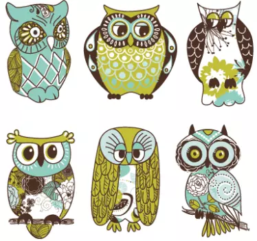 Gyerek bagoly matrica gyűjtemény - TenStickers
